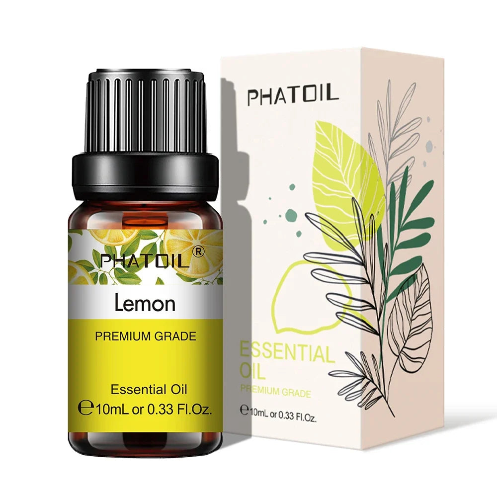 PHATOIL Natural Plant Essential Oil 10ml Eucalyptus Lavender Bergamot Vanilla Peppermint 1PCS Aroma Essential Oils For Diffuser