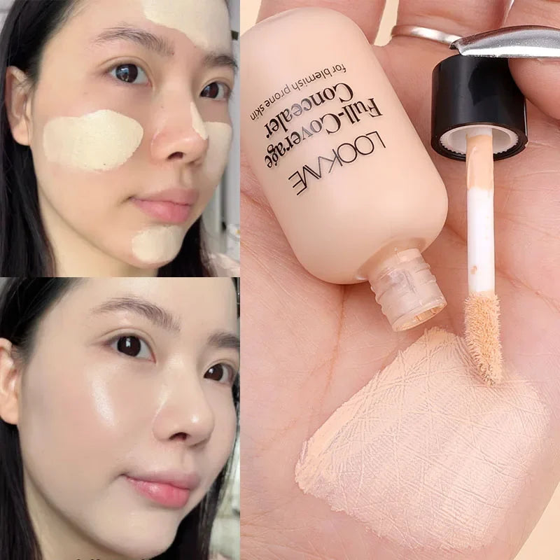 Waterproof Matte Concealer Cream Full Coverage Acne Dark Circles  Oil Control Lasting Liquid Foundation Facial Makeup Cosmetics