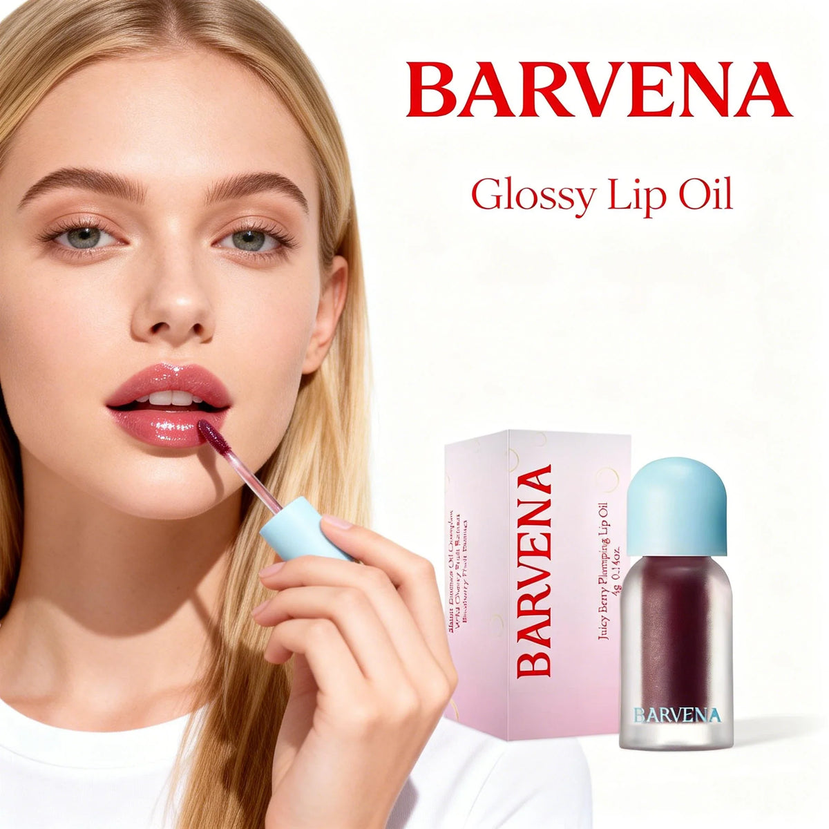 Colored mirror lip gloss soft brush head moisturizing gloss transparent plump lip gloss, long-lasting nourishing non stick cup