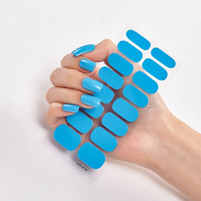 Pink Nude Full Cover Nail Sticker Gradient Color Self-Adhive Simple Full Nail Wraps DIY Thermal Effect Nail Art Making Manicur