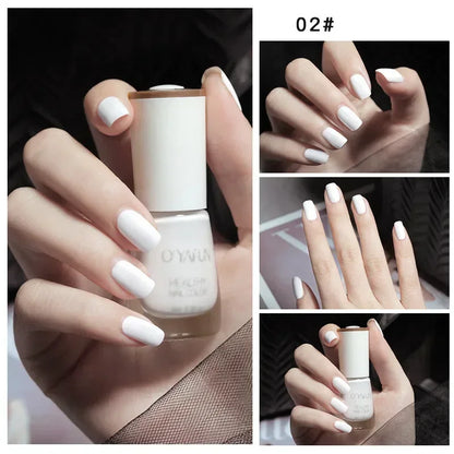 8ml Matte Waterproof No-bake Nail Polish Nail Art Tearable Quick Dry Normal Without Lamp Nail Polish Glitter Sequins UV Varnish
