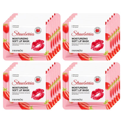 5/10/20pcs Fruit Crystal Collagen Lip Mask Hydrating Lips Moisturizer Plump Cherry Strawberry Lip Patches Lips Plumper Skin Care