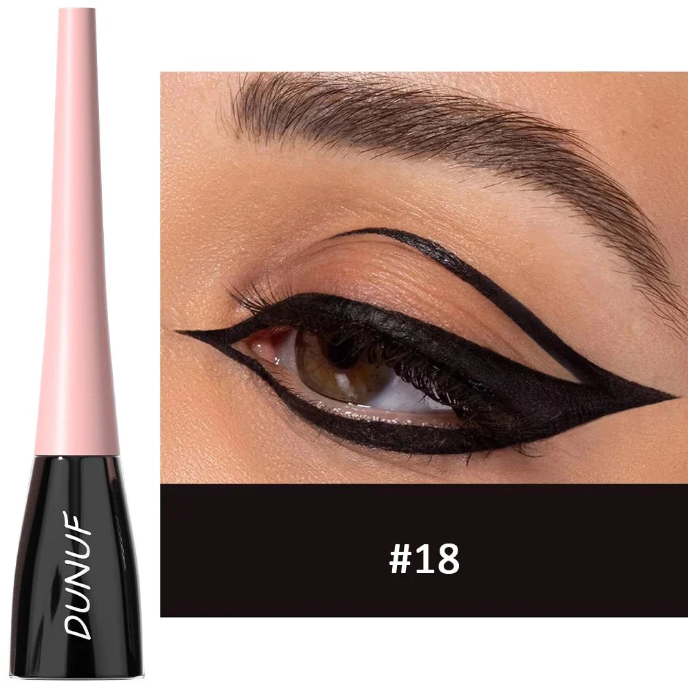 Matte Dark Green Liquid Eyeliner Pencil Waterproof Makeup Colorful Liquid Eye Liner Ultra-thin Long-Lasting Quick-Dry Eye Liner