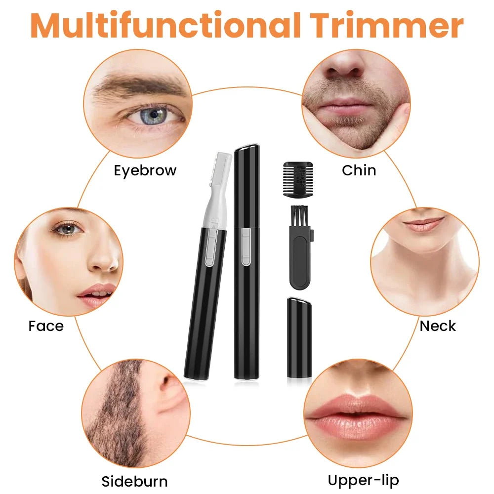 Portable Electric Eyebrow Trimmer Shaver Hair Remover Facial Shaver Pencil Hair Remover for Facial Neck Blur Lips Body Arms Legs