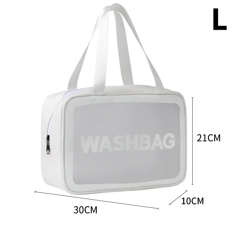 Portable Travel Wash Bag Female Transparent Waterproof Makeup Storage Pouch Large Capacity Cosmetic Organizer Beauty Women Case