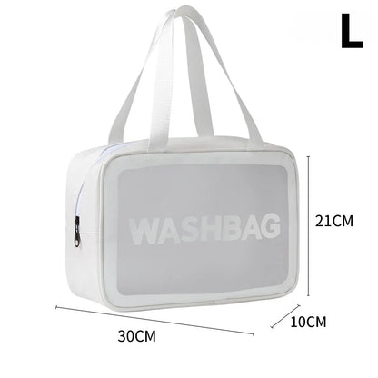Portable Travel Wash Bag Female Transparent Waterproof Makeup Storage Pouch Large Capacity Cosmetic Organizer Beauty Women Case
