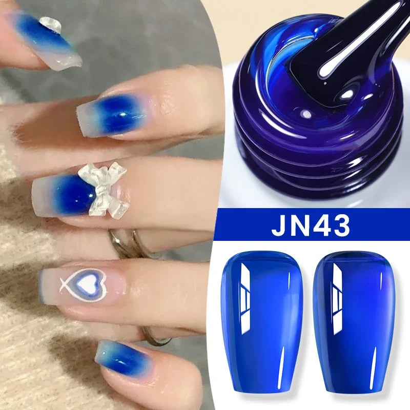 BORN PRETTY Milky White Jelly Nude Gel Nail Polish 10ml White Translucent Soak Off Gel Vernis Semi Permanent Need UV Light Cure
