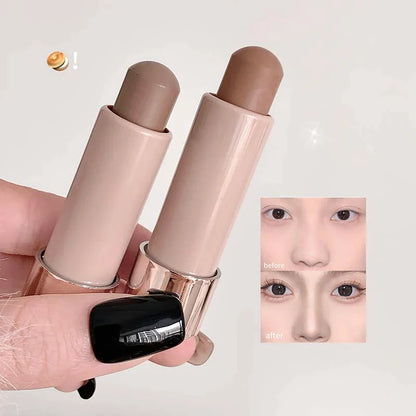 Nose Shadow Contour Stick Natural Matte Gray Coffee Nose Shadow 3D Contouring Bronzer Long Lasting Silky Shading Powder Makeup