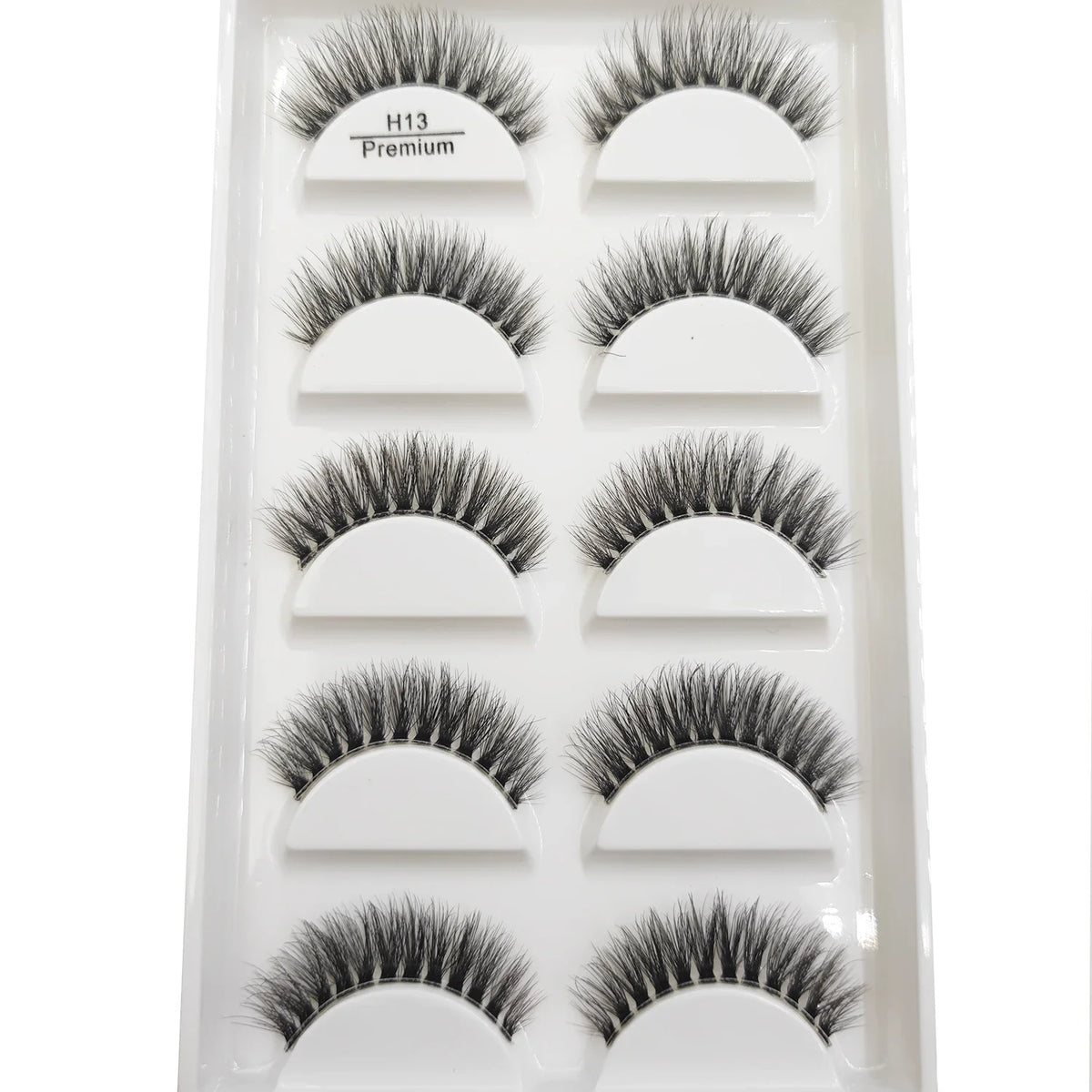 Transparent 3D Mink Eyelashes, Natural Clear False Eye Lashes, Soft Invisible Eyelash, Wispy Makeup Faux Cils, H13 X08, 5 Pairs