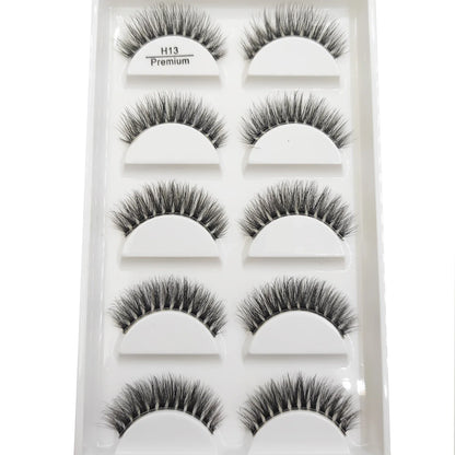 Transparent 3D Mink Eyelashes, Natural Clear False Eye Lashes, Soft Invisible Eyelash, Wispy Makeup Faux Cils, H13 X08, 5 Pairs