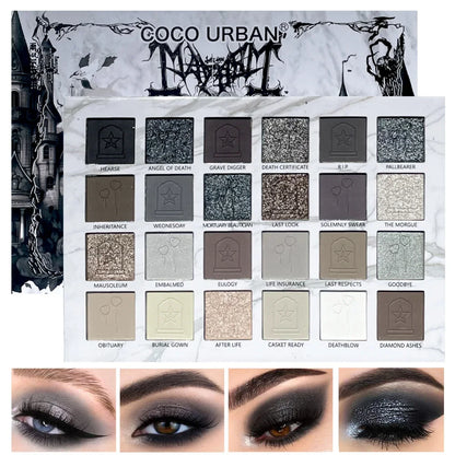 24 Color Vampire Diaries Eyeshadow Palette - Gothic Matte Shimmer