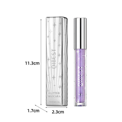 QIBEST 3 Colors Diamond Glitter Mascara Long Lasting Makeup 3D Volume Eyelashes Curling Shimmer Mascara Eye Lash Female Cosmetic