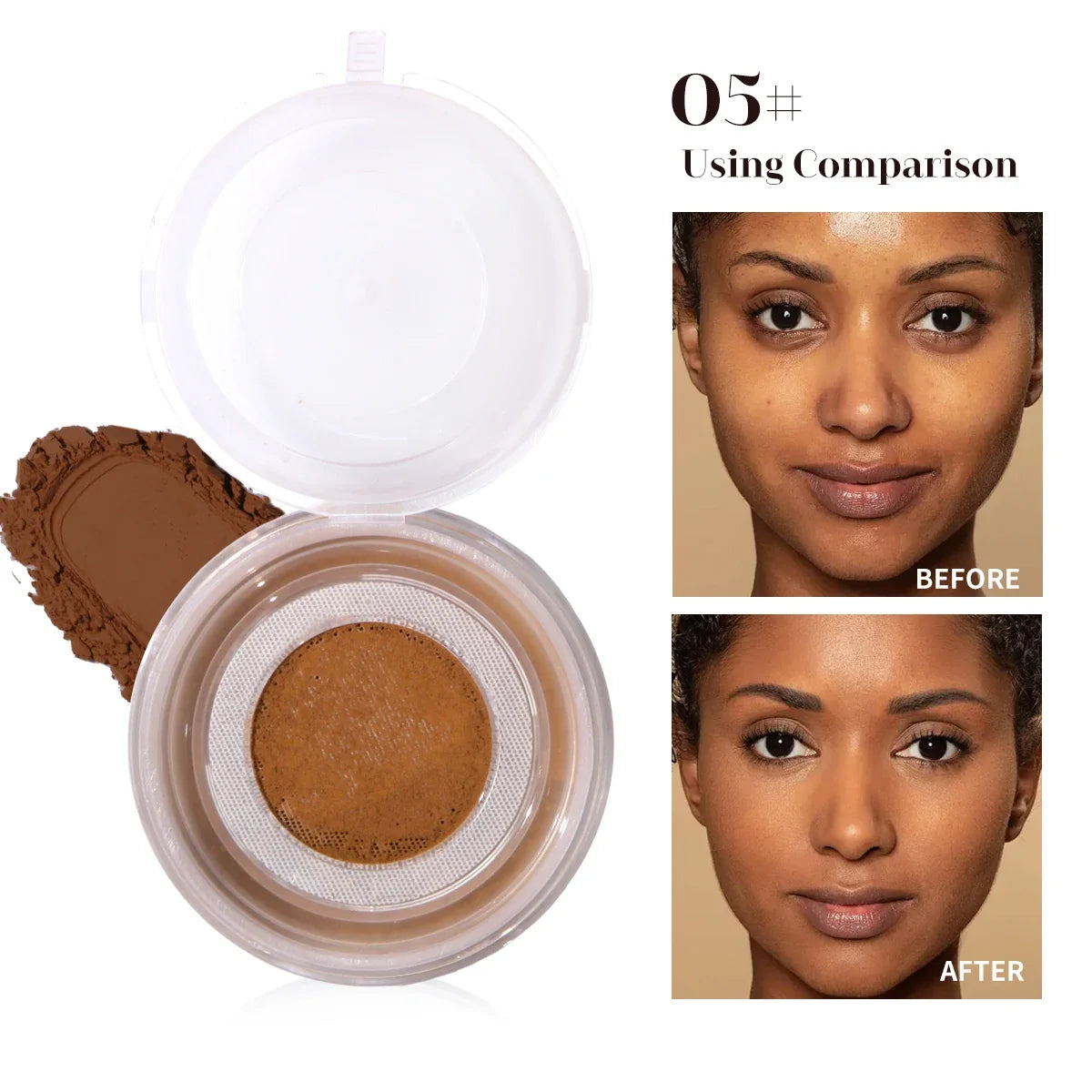 Sweet Heart Powder - Energetic, Soft-Skin Airy Loose Powder, Oil-Control, Sweat-Proof, Waterproof, Long-Lasting Setting Powder