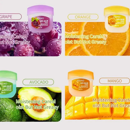8pcs/box Fruits Lip Balm Sets Moisturizing Lipstick Makeup Base Moisturizer Lip Balm Anti-Cracking Lips Skin Care