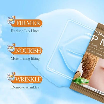 10pcs SADOER Fruits Moisturizing Lip Mask Nourishing Beauty Hydrating Crystal Collagen Gel Lip Patches Skin Care