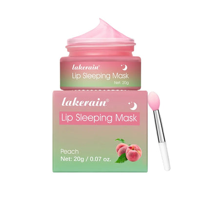 Peach Collagen Lip Sleeping Mask Powerful Moisturizing Repair Plumping Suitable Dry Chapped Lips Skin Care Long-Lasting Hydrate