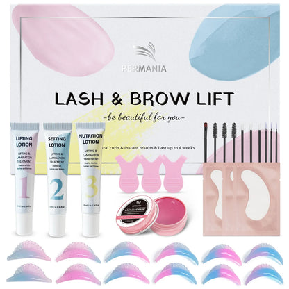 Permania Eyelash Lift and Brow Lamination Kit - Instant Curling