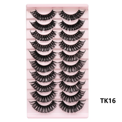 Russian Strip Lashes Makeup Lashes 25mm 3D Mink Volume Fluffy Natural False Eyelashes Thick Dramatic Mink Eyelashes Wholesale