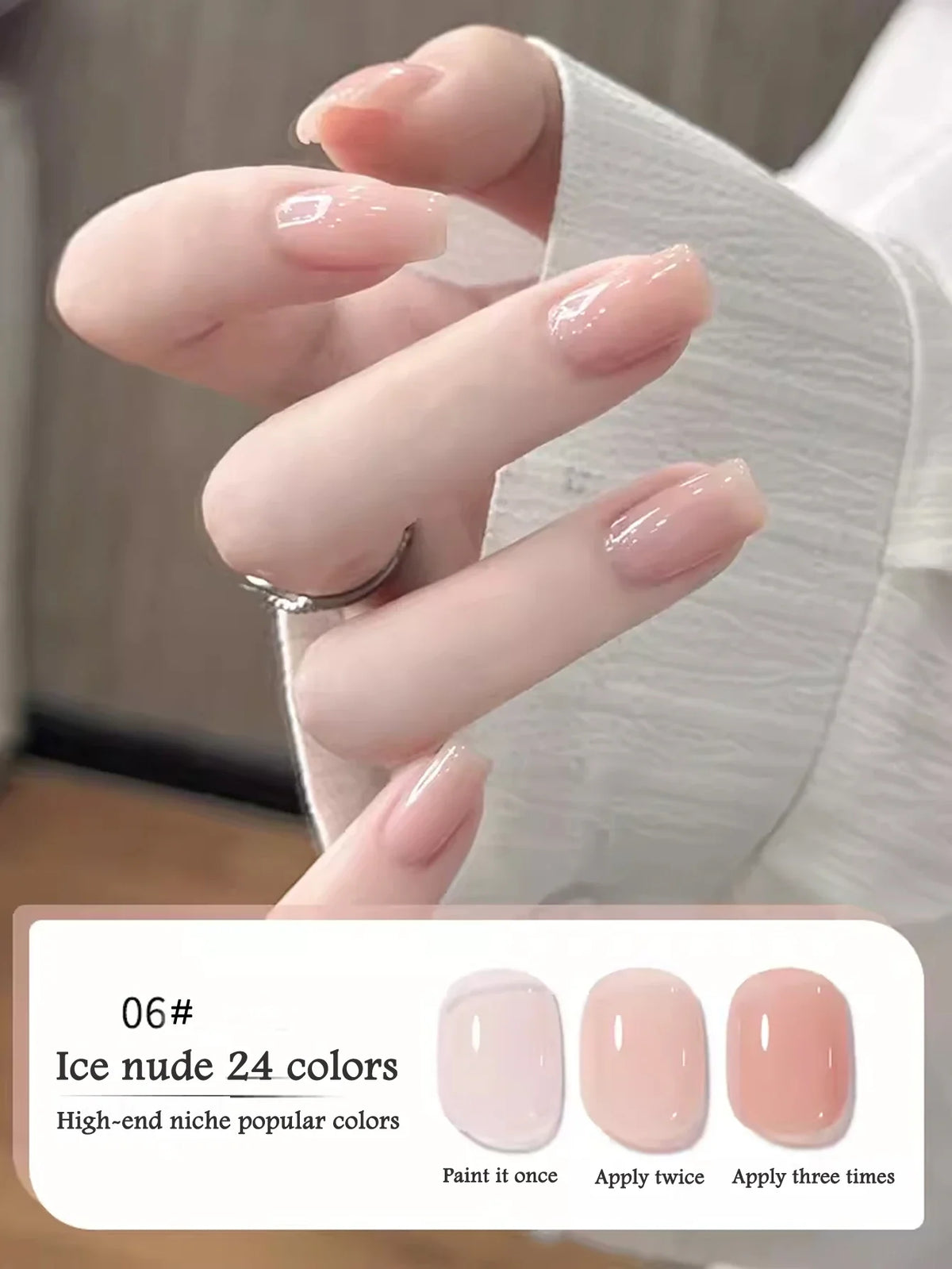 10ML 1-24PCS Milk White Jelly Gel Nail Polish Nail Art 2026 New Popular Nail Supplies UV LED Light Nails Black Red Nails
