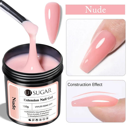 UR SUGAR 150g Rubber Base Gel Nail Polish Sparking Aurora Glitter Rubber Varnish Soak Off Semi permanent UV LED Gel Manicure