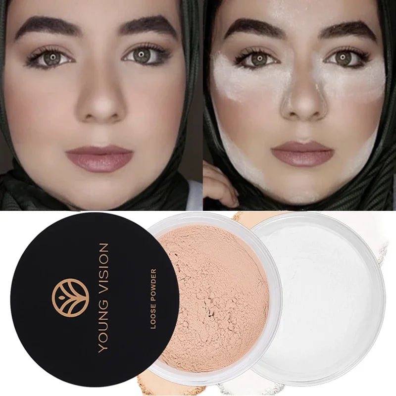 Matte Loose Powder Waterproof Oil-control Translucent Brightening Face Full Coverage Face Makeup Setting Finish Powder Cosmetics