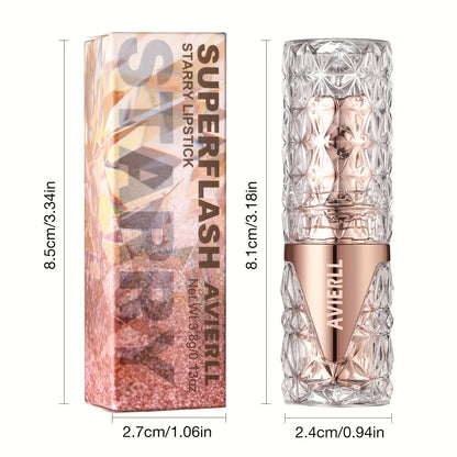 6 Colors 3 in 1 Pearlescent Sparkling Lipstick Matte Glitter Waterproof Long Lasting Pearl Shine Lip Gloss Shimmer Sexy Makeup