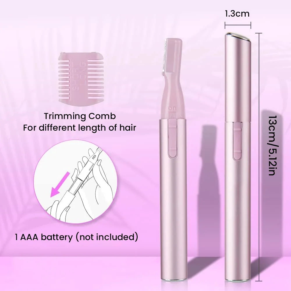 Portable Electric Eyebrow Trimmer Shaver Hair Remover Facial Shaver Pencil Hair Remover for Facial Neck Blur Lips Body Arms Legs