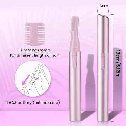Portable Electric Eyebrow Trimmer Shaver Hair Remover Facial Shaver Pencil Hair Remover for Facial Neck Blur Lips Body Arms Legs