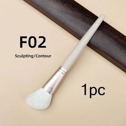 Blush Brush Bronzer Natural Goat Hair Pink Multifunctional Contour Foundation Makeup Brushes Beauty Tools