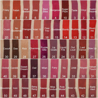 Matte Liquid Lipstick Private Label Vegan Lip Gloss Long Lasting Waterproof Lipgloss Mirror Tubes Wholesale Bulk For Business