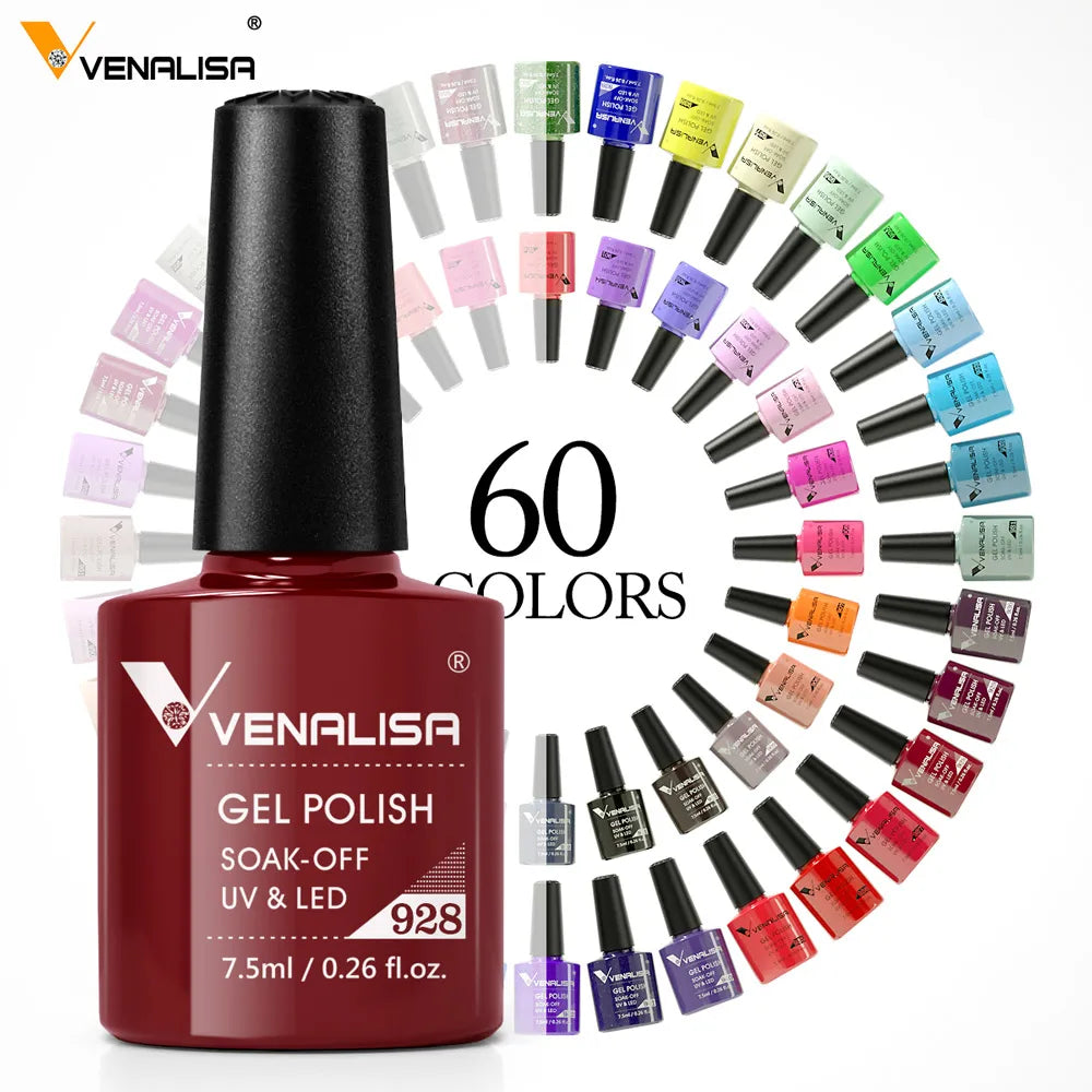 Venalisa Nail Gel Polish 60 Colors TPO FREE HEMA FREE Nail Art Soak Off Odorless Organic UV Gel Nail Polish Varnish Gel Lacquer