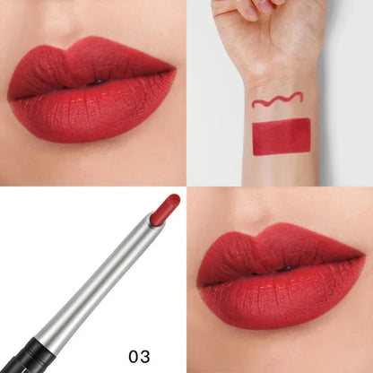 Waterproof Matte Lipliner Pencil Red Contour Tint Lipstick Long Lasting Non-stick Cup Moisturising Lips Makeup Cosmetic