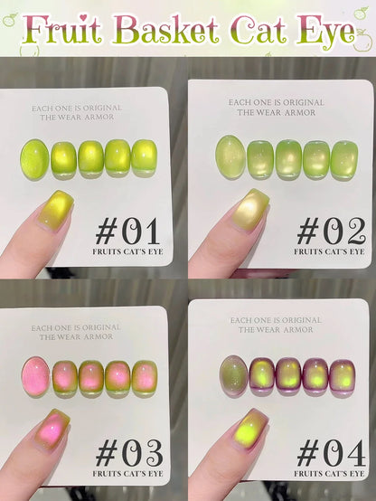 SHAKA 1-4pcs New Spring/Summer Bestsell Blue Nails Green Blue Nail Supplies Fantastic Ocean Bubble Cat Eye Gel Nail Polish