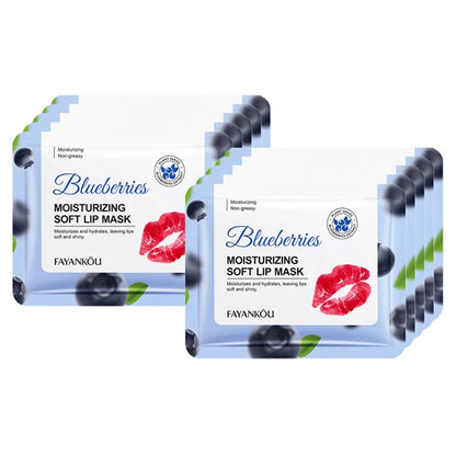 5/10/20pcs Fruit Crystal Collagen Lip Mask Hydrating Lips Moisturizer Plump Cherry Strawberry Lip Patches Lips Plumper Skin Care