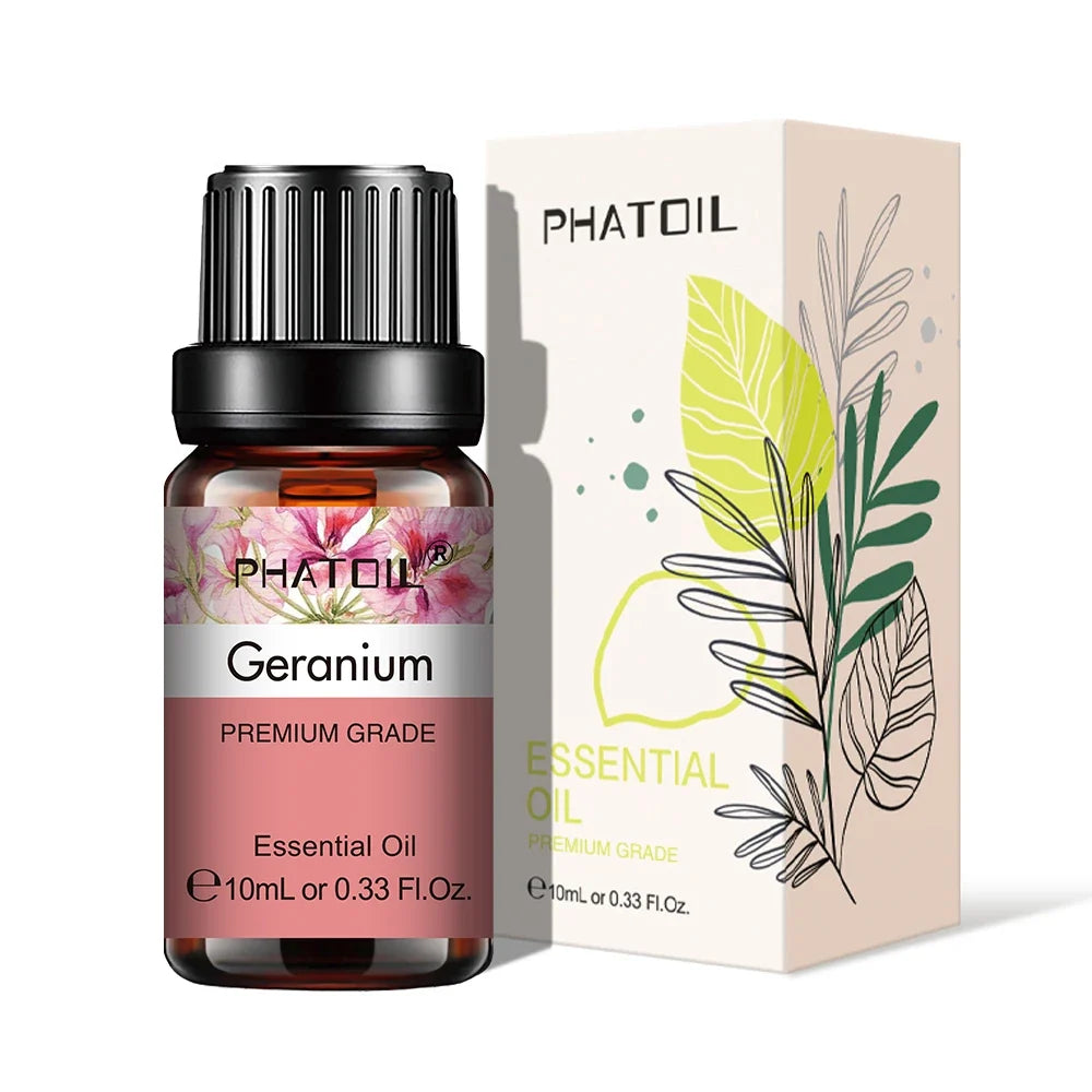 PHATOIL Natural Plant Essential Oil 10ml Eucalyptus Lavender Bergamot Vanilla Peppermint 1PCS Aroma Essential Oils For Diffuser