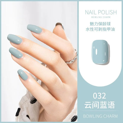 40 Colors New Nail Polish for Summer Water-based Quick Drying Tearable Nail Art Semipermanent Monochrome No Baking Lamp Varnish