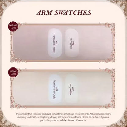 Flower Knows Strawberry Cupid Collection Pressed Powder Mineral Makeup Powder Foundation With Concealer & Finishing Vegan