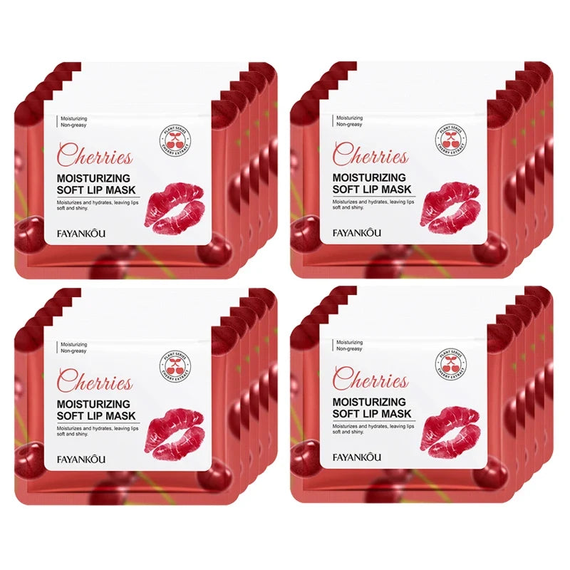 5/10/20pcs Fruit Crystal Collagen Lip Mask Hydrating Lips Moisturizer Plump Cherry Strawberry Lip Patches Lips Plumper Skin Care