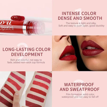 3 Pcs Matte Lipstick Lip Gloss Sets Long-Lasting Non-Fading Waterproof Non-stick Cup Exquisite Gift Everyday Holiday Universal