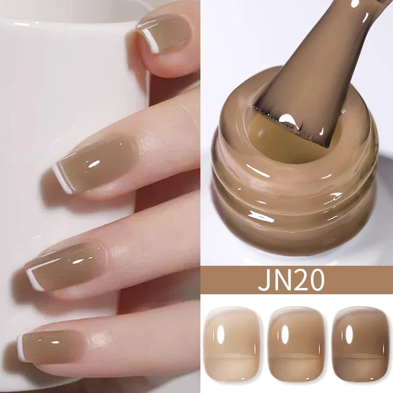 BORN PRETTY 10ml Blood Red Jelly Gel Nail Polish Halloween Nails Art Gel Polish Sheer Translucent Nail Gel for Winter Manicure