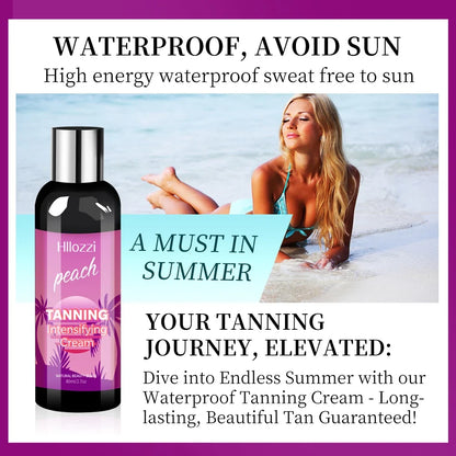 2.7fl.oz peach tanning cream self-tanning waterproof long-lasting beach sunbathing to create charming bronze skin
