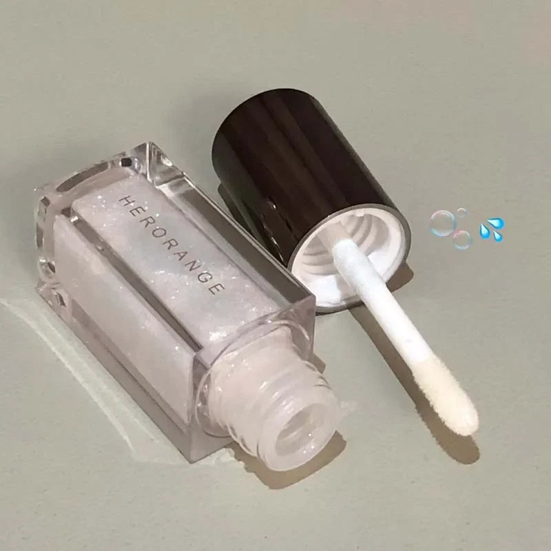 Blue Mermaid Color Pearlescent Shiny Lip Gloss Diamond Crystal Sparkle Lip Tint Milky Way Glitter Lips Waterproof Korean Make Up