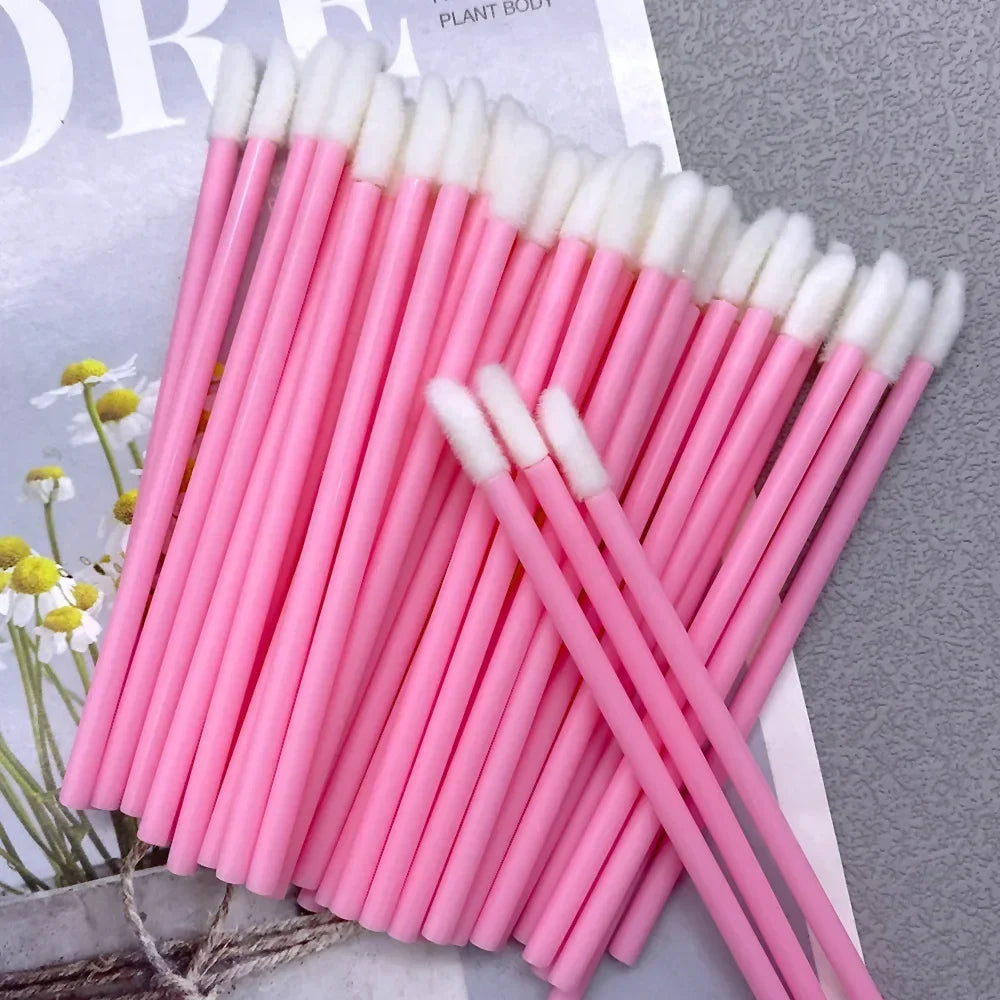 Wholesale 50/1000 PCS Disposable Lip Brush Women Accessories Lipstick Gloss Wands Applicator Perfect Best Make Up Tool Hotting