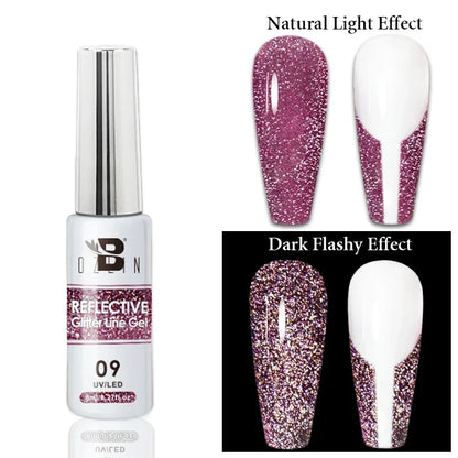 5ML Gold Silver Metallic Liner Paint Gel Polish Chrome Mirror Metal Effect Super Bright French UV LED Semi Permanent Nail Gel
