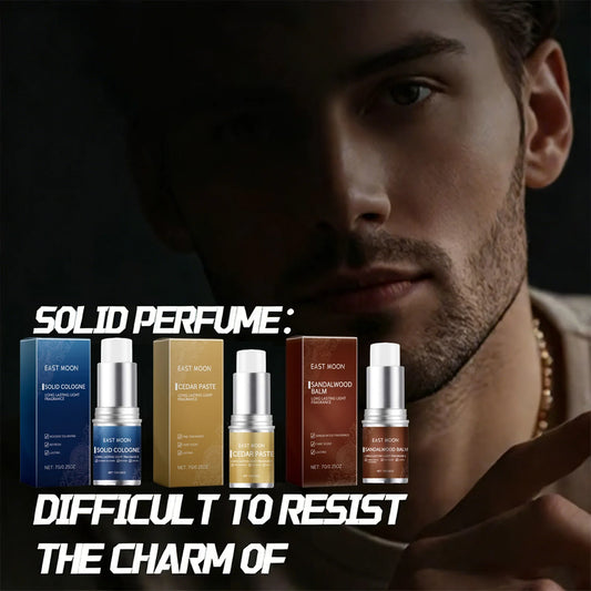 3Scents Men's Solid Cologne Lasting Fresh Cologne Pheromones Fragrance Men Deodorant Portable Woody Scent Solid Fragrance Balm