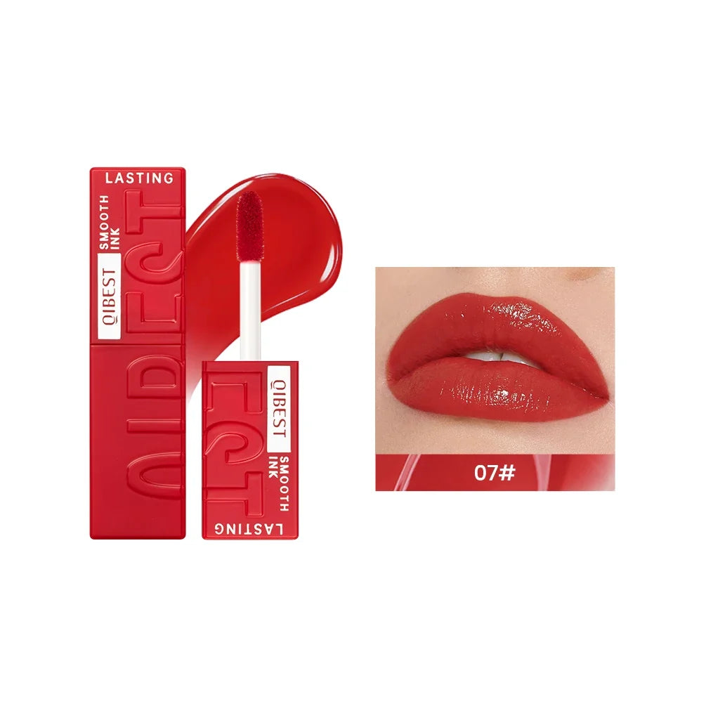 QIBEST 8 Color Watery Lip Gloss Waterproof Long Lasting Mirror Lip Glaze Moisturizing Liquid Lipstick Tint Women Makeup Cosmetic