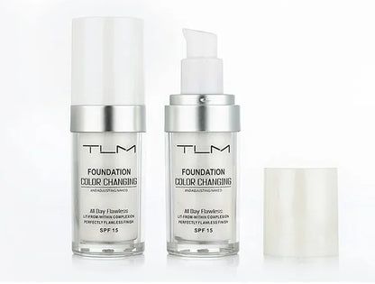 30ML TLM Foundation Color Changing Makeup Base Nude Face Full Cover Matte Concealer Long Lasting Make Up Liquid Foundation Cream