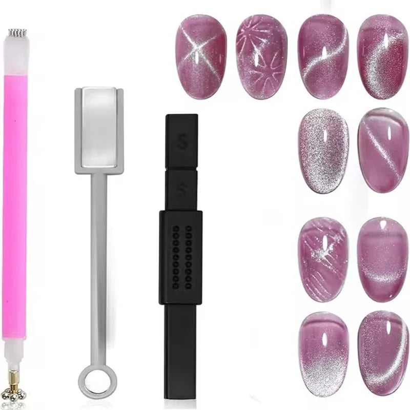 MAYCHAORomantic Galaxy Cat Eye Gel Nail Polish With Magnet Soak off UV Holographic Magnetic Rainbow Gel Polish for Nail Manicure