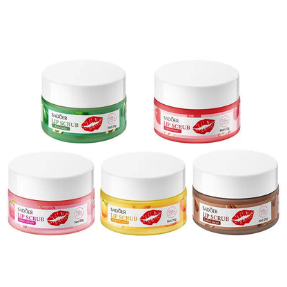 SADOER Fruit Series Strawberry Lip Scrub Dead Skin Moisturizes Brightening Lip Color, Makes Lips Pink