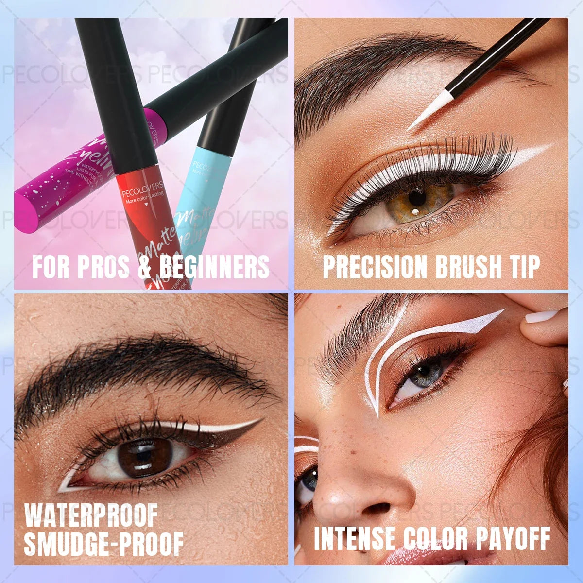 1PC Quick-Dry Black Eyeliner Pen - Waterproof, Sweat-Resistant, Break-Resistant Tip, Beginner-Friendly, Long-Lasting